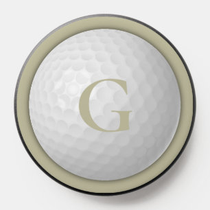 Sage Green Monogram Golf Ball PopSocket