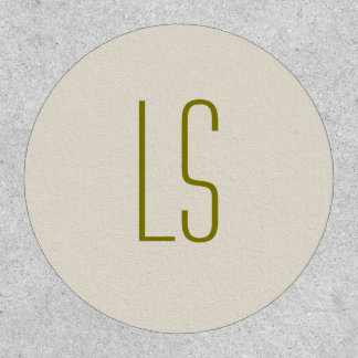 Sage green monogram initial simple patch