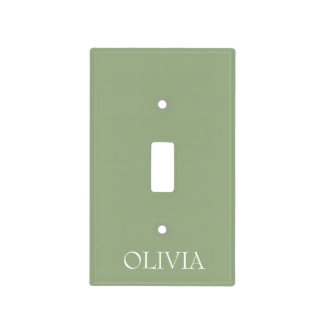 Sage Green Monogram Light Switch Cover