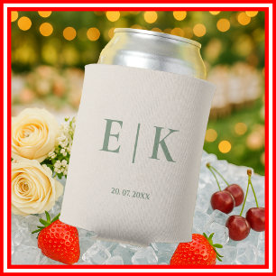 Sage Green Monogram   Wedding Cooler