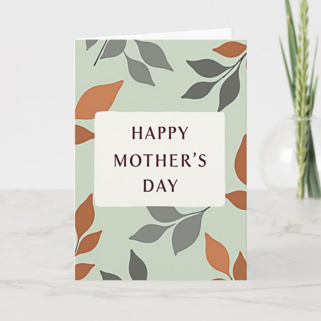 Sage Green Mothers Day Art Card (Front)