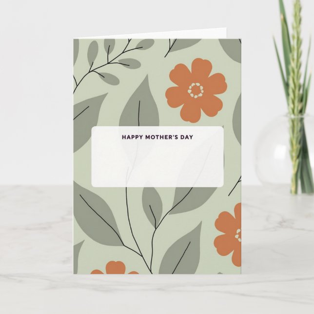 Sage Green Mothers Day Card (Front)
