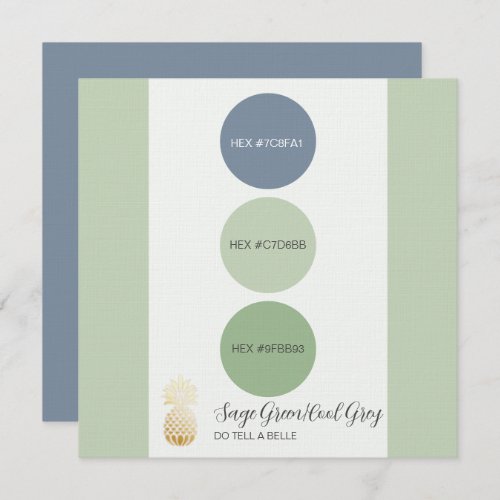 Sage Green Muted Color Palette Card