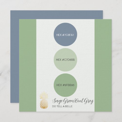Sage Green Muted Color Palette Card
