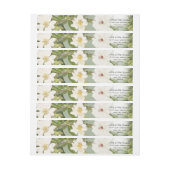 Sage Green n White Vintage Botanical Floral Peony Wrap Around Label (Sheet)