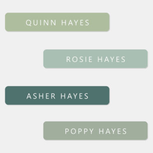 Sage Green Name Labels