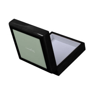 Sage Green Name Modern Elegant Monogram Boho Gift Box