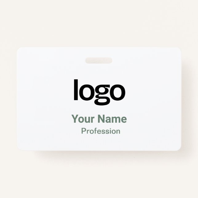 Sage Green Name Tags Badges (Front)