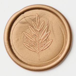 Sage Green Olive Branch Monogram Wedding Wax Seal Sticker