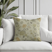 Sage Green Olive Gold Gray Modern Farmhouse Floral