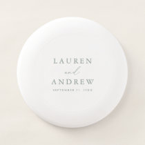 Sage Green Olive Green & White Wedding Custom Wham-O Frisbee