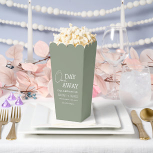 Sage Green One Day Away Rehearsal Dinner Wedding  Favor Boxes