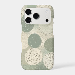 Sage Green Organic Dot Pattern iPhone 17 Pro Case