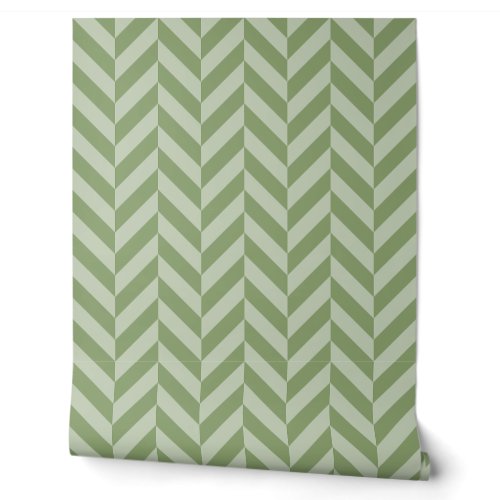 Sage Green Oversized Herringbone Wallpaper Sage Green Oversized Herringbone Wallpaper