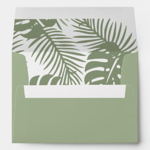 Sage Green Palm Leaves Envelope