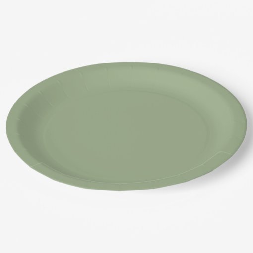 Sage Green Paper Plates Zazzle