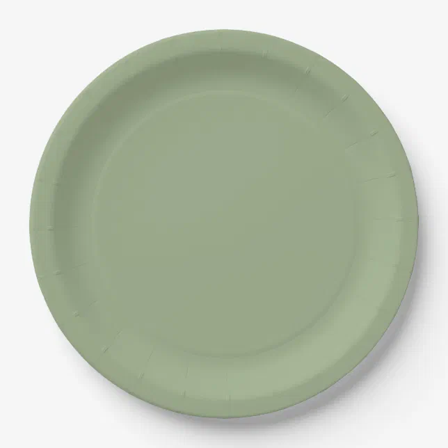 Sage Green Paper Plates Zazzle