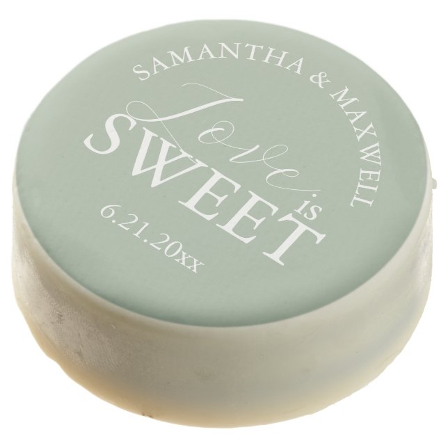 Sage Green Party Favors For Wedding Food (Angled)