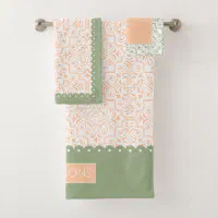 Damask towel set cheap