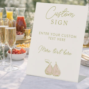 Sage Green Perfect Pear Bridal Shower Custom Sign