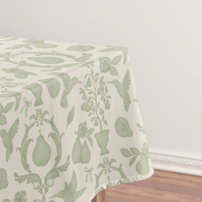 Sage Green Perfect Pear French Country  Tablecloth (In Situ)