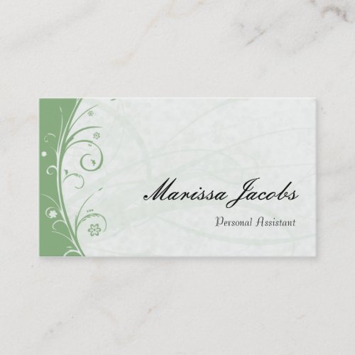 Sage Green Personal Assistant Business Card