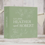 Sage Green Personalized Floral Boho Wedding 3 Ring Binder<br><div class="desc">Are you planning a wedding but don't know where to start? Do you need a place for your guests to sign in and leave their thoughts about your big day? Or maybe you just want to create a beautiful keepsake album of all your memories? Look no further than the sage...</div>