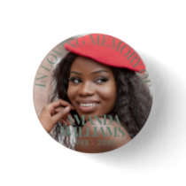 Sage Green Personalized Photo Memorial Button