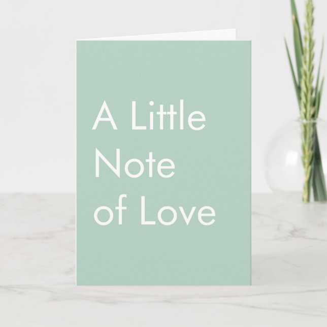 Sage Green Personalized Quote Modern Minimalist Card (Front)