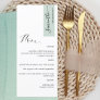 Sage Green Personalized with Guest Name Elegant Menu