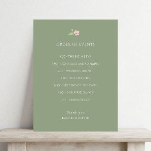Sage Green Petit Floral Wedding Foam Boards