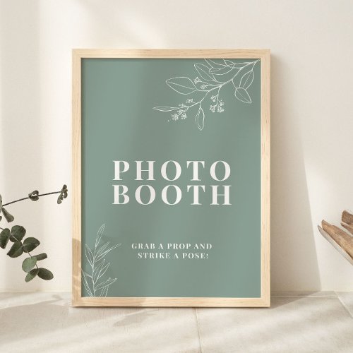 Sage Green Photo Booth Wedding Sign 