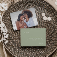 Sage Green | Photo Maid of Honor Proposal Card