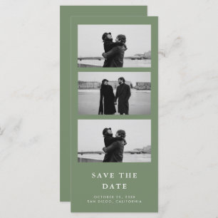 Sage Green Photo Strip QR Code Wedding
