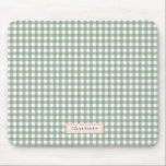 Sage Green Plaid Personalized  Mouse Pad<br><div class="desc">Sage Green Plaid Personalized</div>
