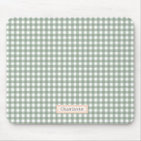 Sage Green Plaid Personalized
