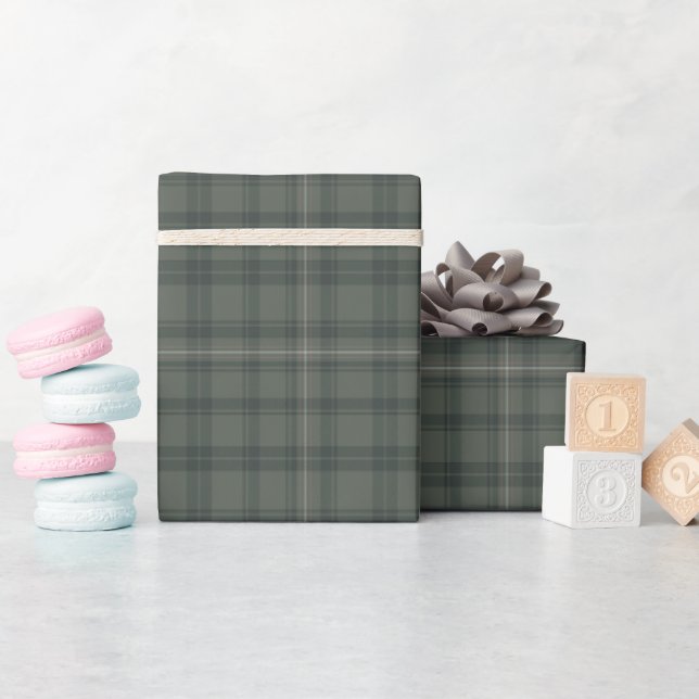 Sage Green Plaid Valentine’s | Modern Farmhouse Wrapping Paper (Baby Shower)