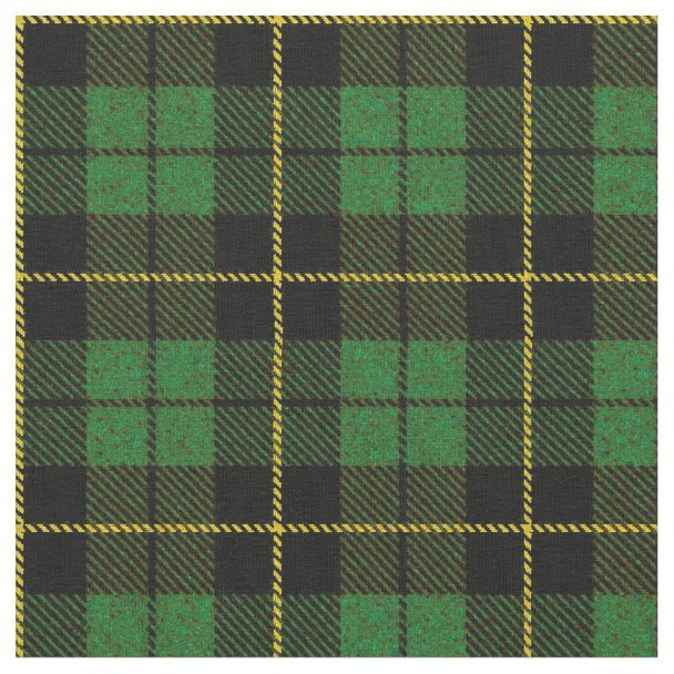 Dark Green and Yellow Gold Sporty Plaid Fabric | Zazzle.com