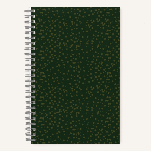 Sage Green Polka Dots Modern Pattern  Notebook (Front)
