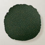 Sage Green Polka Dots Modern Pattern Round Pillow