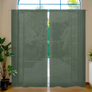 Sage Green Polka Dots Modern Pattern Sheer Curtains