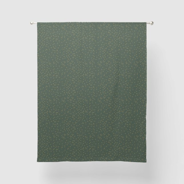 Sage Green Polka Dots Modern Pattern Sheer Curtains (Front)