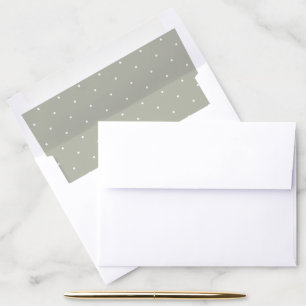 Sage Green Polka Dots, Polka Dot Pattern, Dotted Envelope Liner