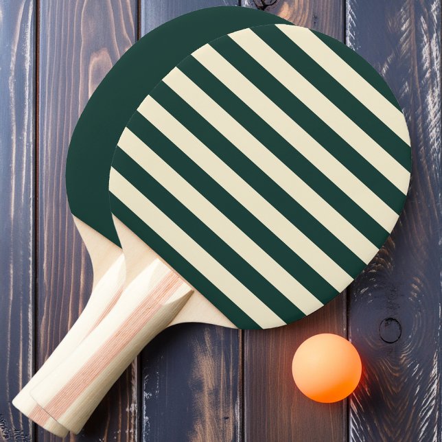 Sage Green Polo Stripes and Solid Ping Pong Paddle (Creator Uploaded)