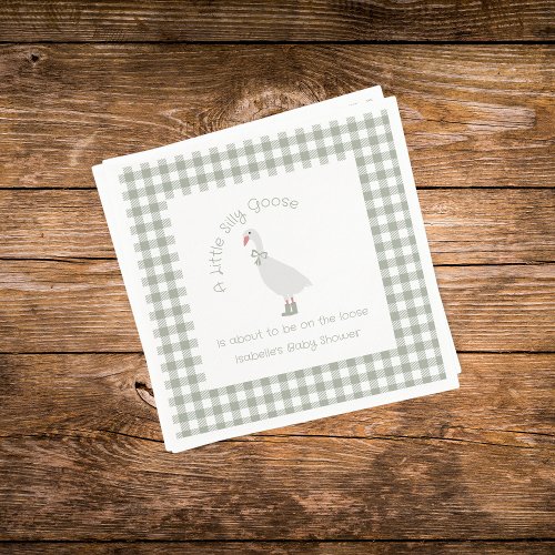 Sage Green Preppy Silly Little Goose Baby Shower