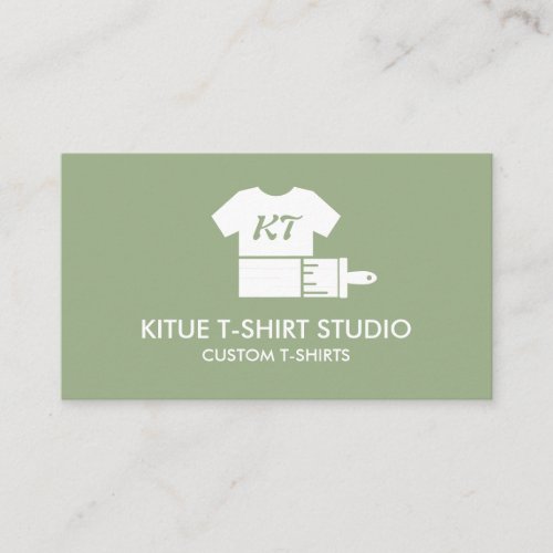 Sage Green Printing Custom Clothing Apparel Store Business Card