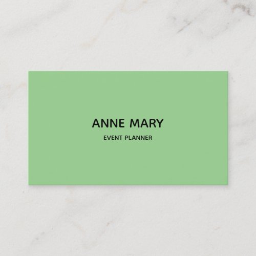 Sage Green Professional Modern Colorful Event Plan Business Card