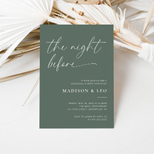 Sage Green Rehearsal Dinner Invitation