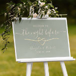 Sage Green Rehearsal Dinner Welcome Poster at Zazzle