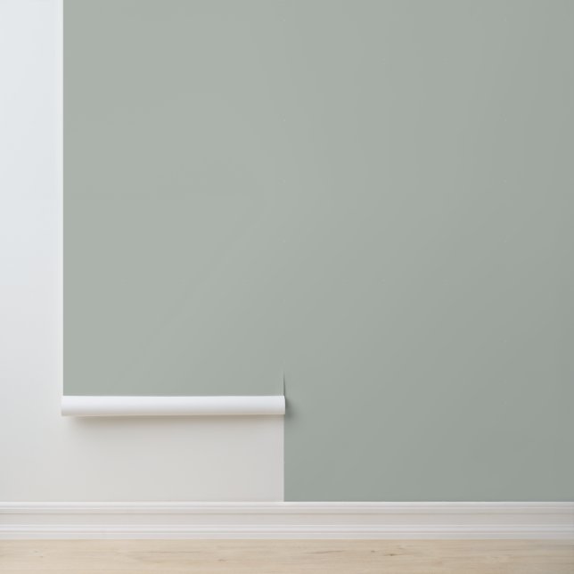 Sage Green Renter Friendly Peel & Stick Wallpaper (Application)
